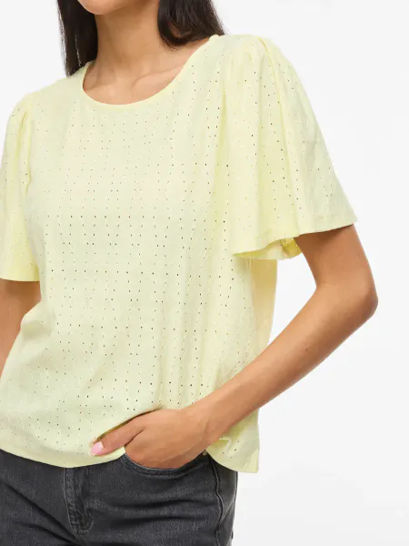 Hovedbilde VIBELLI O-NECK S/S TOP PASTELL YELLOW