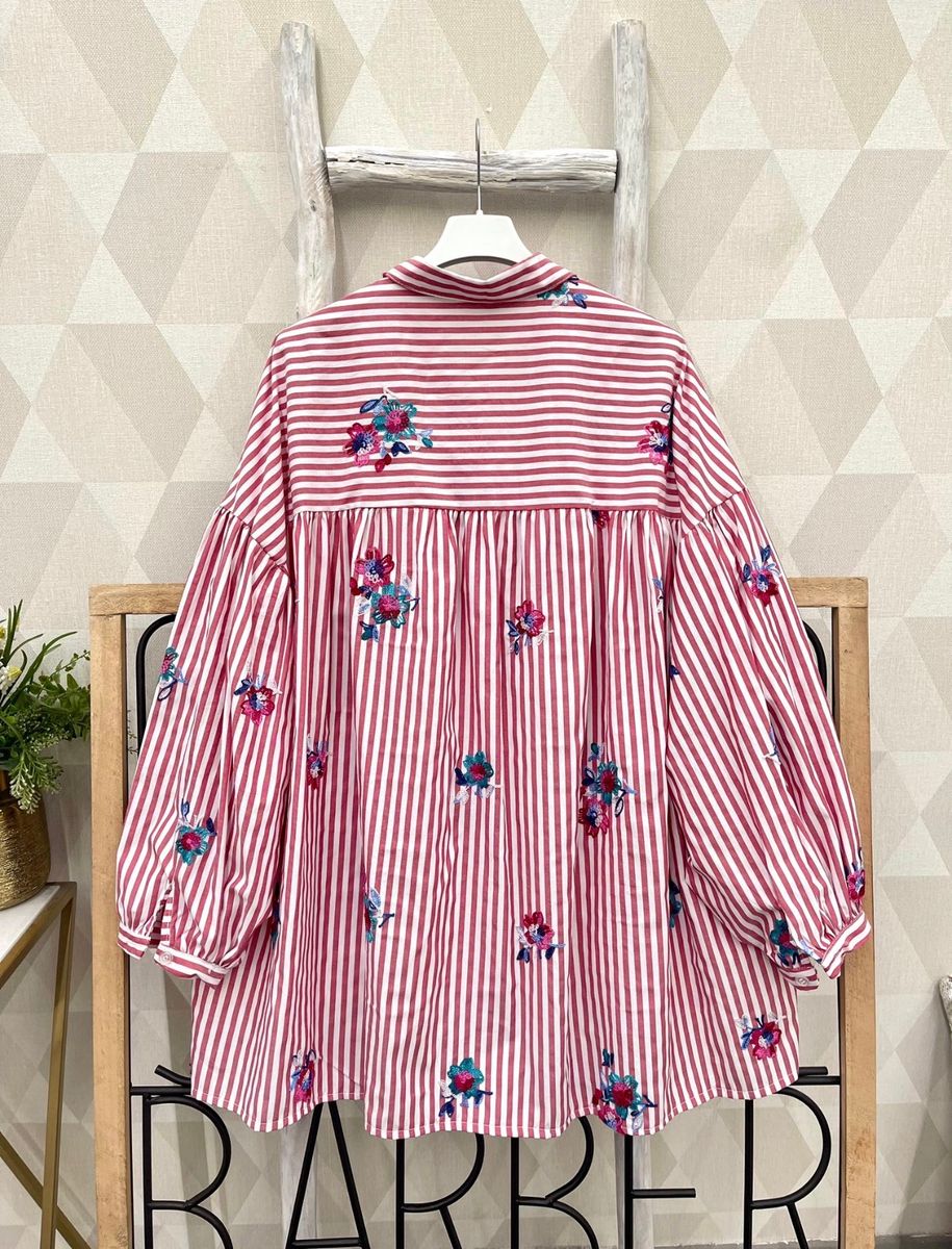 FIOLA STRIPE SHIRT RED