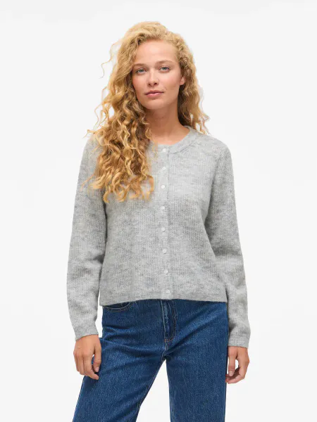 Hovedbilde VILORY O-NECK L/S KNIT CARDIGAN LIGHT GREY ...