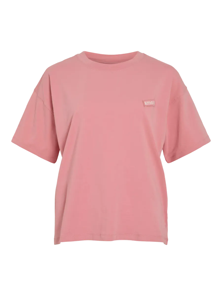 VINORANI PATCH O-NECK S/S T-SHIRT MAUVEGLOW