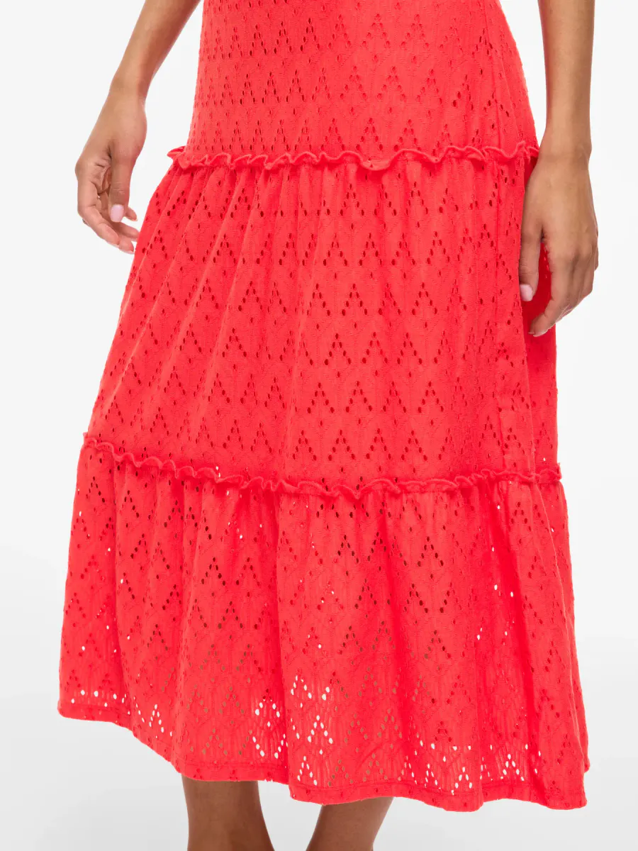 VIAMALINA HW MIDI SKIRT/VOL/PB HIBISCUS