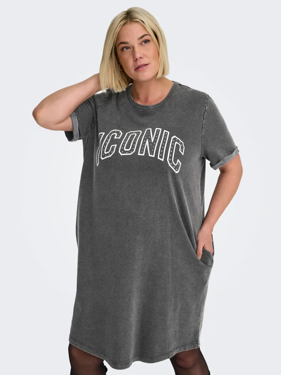 CARKAYLEE SS QUOTE BLK DRESS JRS