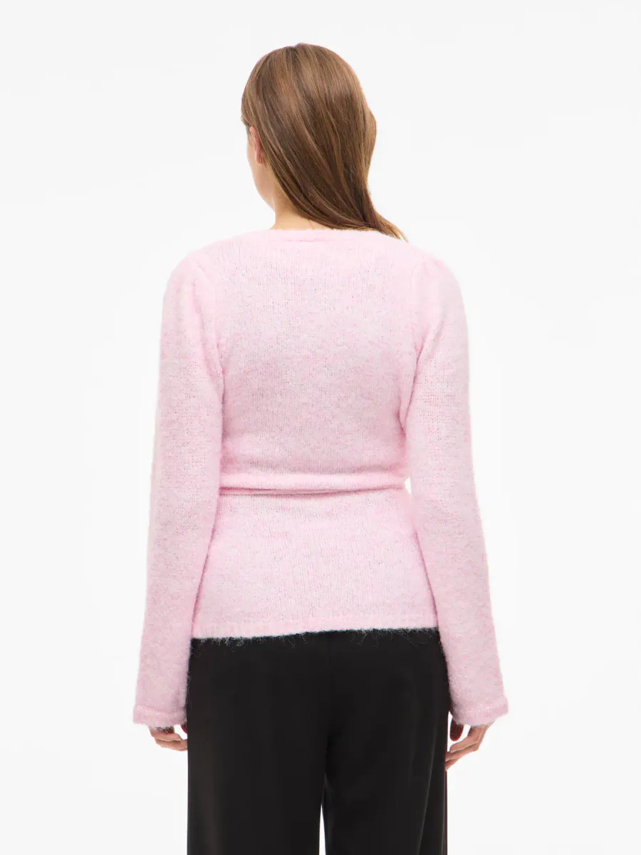 VIBOWS L/S WRAP KNIT CARDIGAN/LN