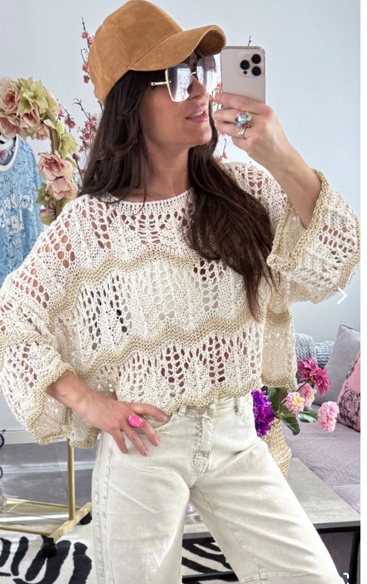 DARLING STRIKKA TOPP BEIGE