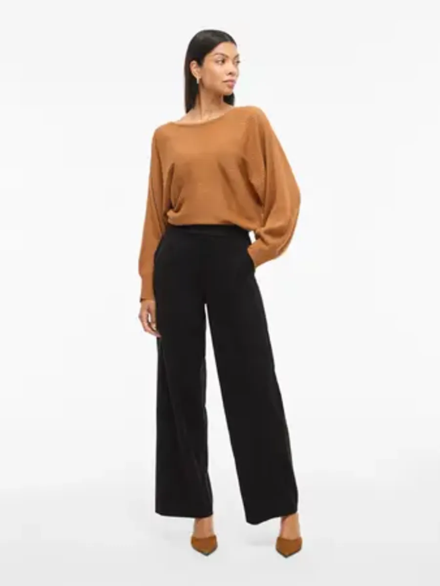 VIVARONE HW WIDE PANT  BLACK