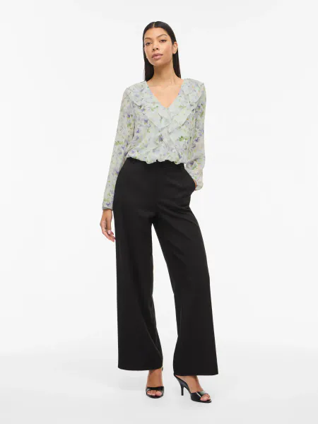 Hovedbilde VIANE L/S V-NECK FRILL PURPLE