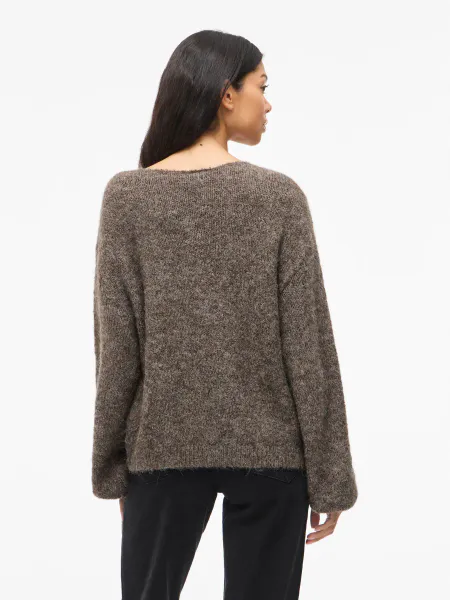 Hovedbilde VIMARLEY L/S EMB KNIT PULLOVER FALCON MELANGE