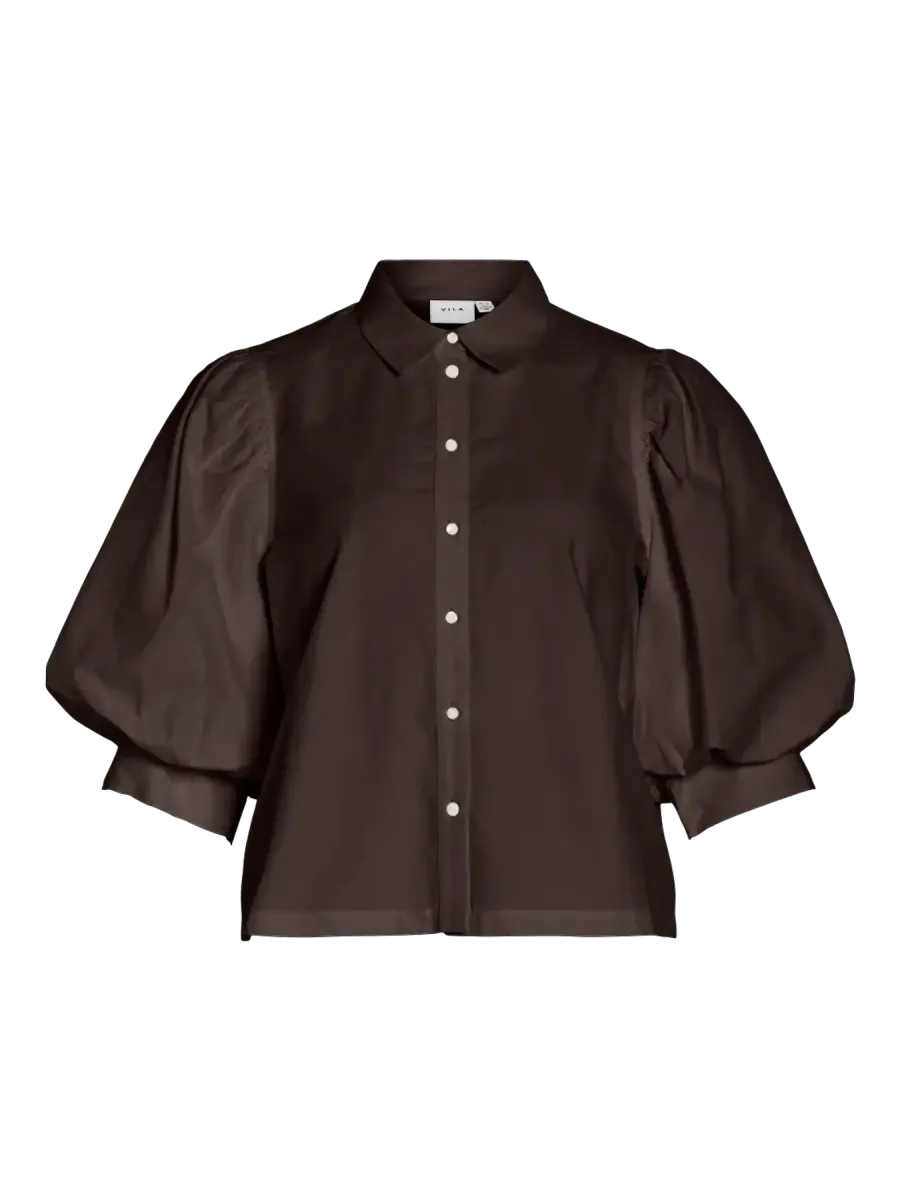 VIREALU 2/4 COLLAR SHIRT COFFE BEAN