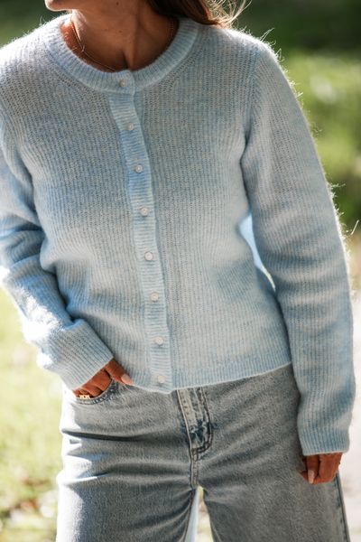Hovedbilde VILORY O-NECK L/S KNIT CARDIGAN NANTUCKET BREEZE