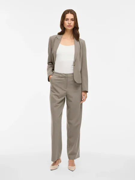 Hovedbilde VISIFFE HW STRAIGHT PANTS FALCON MELANGE