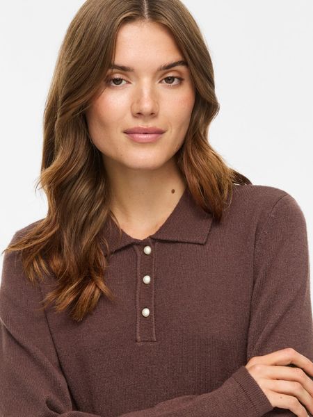 Hovedbilde VIRIL L/S POLO PULLOVER KNIT COFFE BEAN