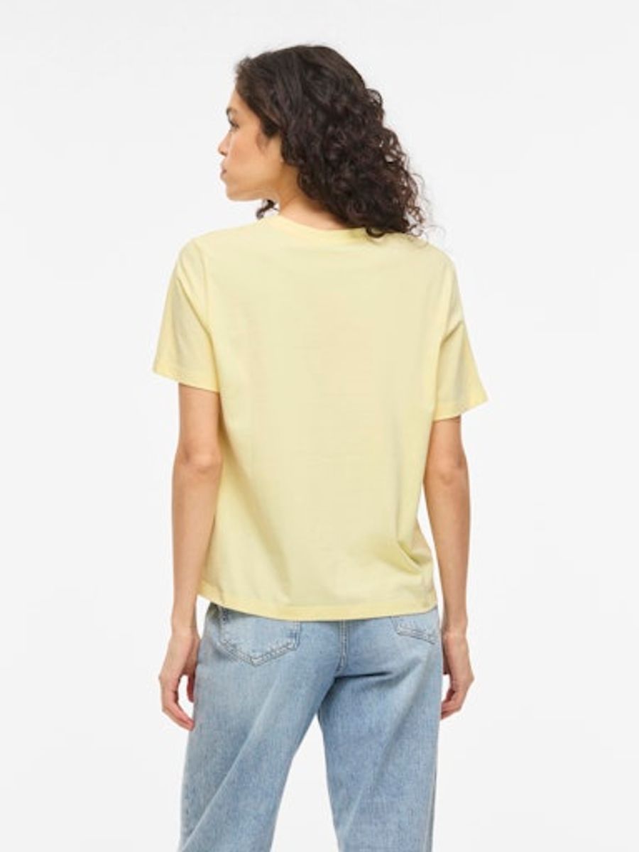 VISYBIL GARDEN O-NECK S/S TOP PASTEL YELLOW