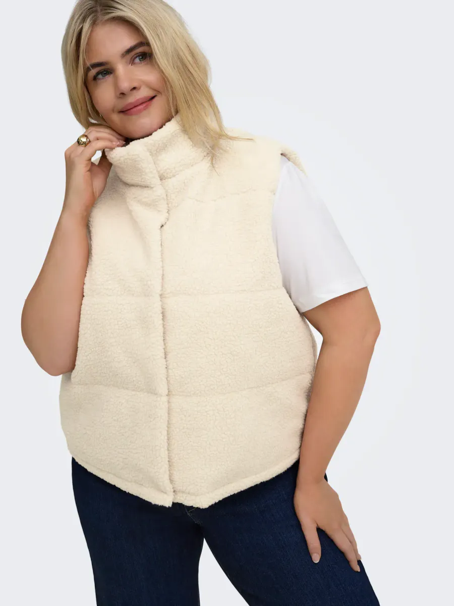CARSANDRA TEDDY WAISTCOAT PUMICE STONE