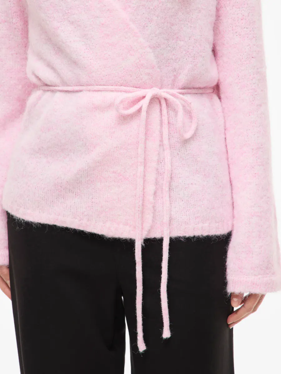 VIBOWS L/S WRAP KNIT CARDIGAN/LN