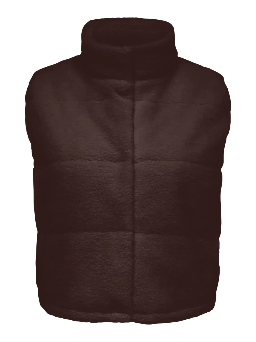 CARSANDRA TEDDY WAISTCOAT SEAL BROWN