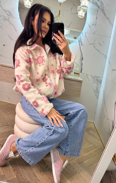 Hovedbilde TEDDY FLOWER JAKKE PINK