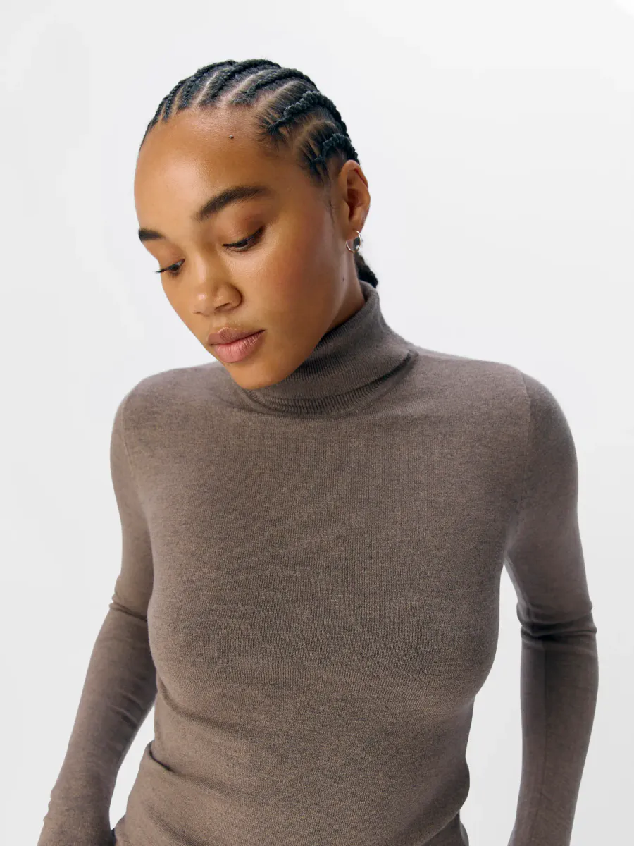 OBJTHESS ROLLNECK L/S KNIT PULLOVER MOREL 