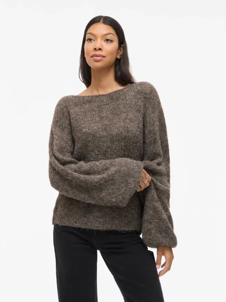 Hovedbilde VIMARLEY L/S EMB KNIT PULLOVER FALCON MELANGE